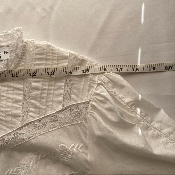 LoveShackFancy x Target White Talulah Pintuck Yoke Lace Dress Size Large - Picture 14 of 16